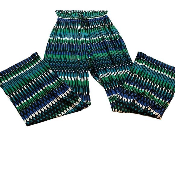 Calvin Klein Jump Suit tank blue/green/black Size 2 excellent condition - Picture 5 of 11